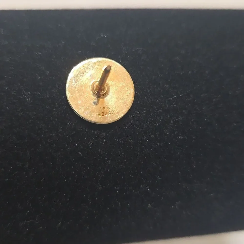 14k Gold Tie Tack with Monogram F